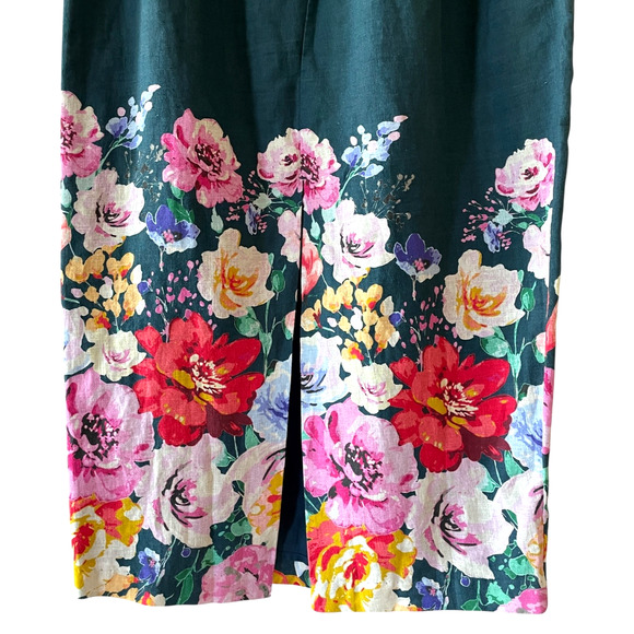 SUNDANCE CATALOG Graceful Verenia Women Size 6 Floral 100% Linen Maxi Boho Skirt - Picture 6 of 9